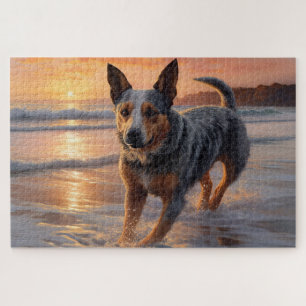 Puzzle Sandy Paws Perro Ganadero Australiano en Puesta de