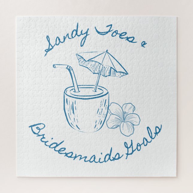 Puzzle Sandy Toe & Bridesmaids Objetivos Bachelorette Cos (Vertical)