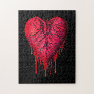 Puzzle Sangrado Corazón Amor Rompimiento Corazón Arte sur