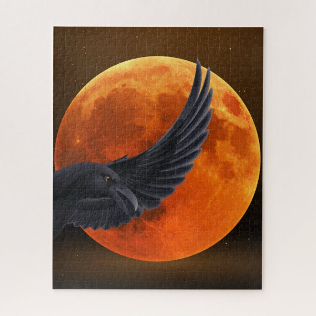 Puzzle Sangre Luna Roja Negro Raven (Vertical)