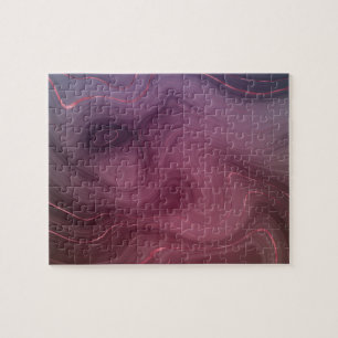 Puzzle Sangria Strata   Moody Pink y Purple Luxe Agate