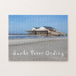 Puzzle Sankt Peter Ording House sobre pilotes foto con te
