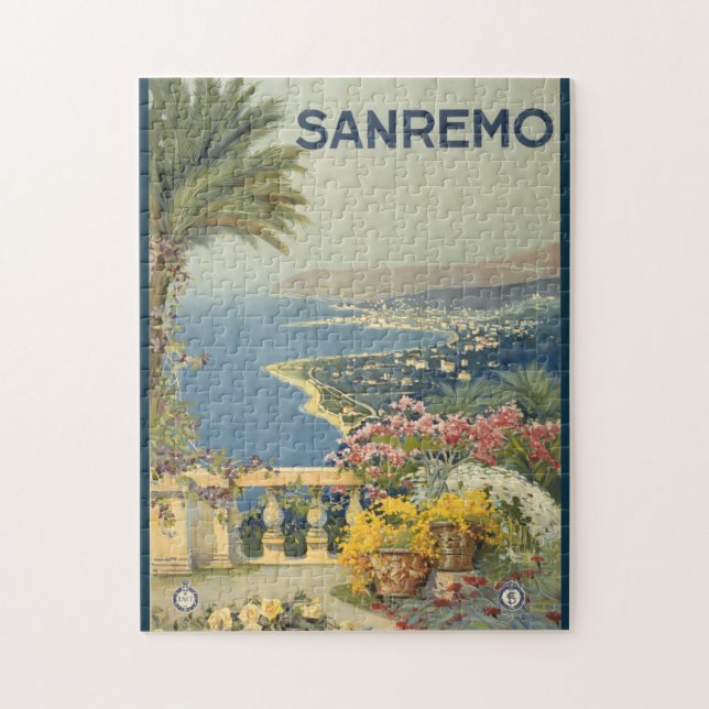 Puzzle Sanremo Italia Vintage (Vertical)