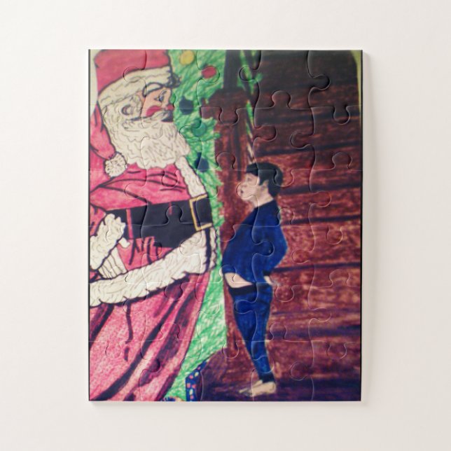 PUZZLE SANTA ATRAPADO POR NIÑO  (Vertical)