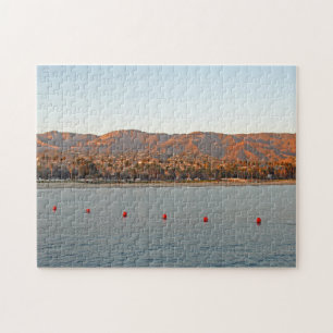 Puzzle Santa Barbara, montañas de la puesta de sol de Cal