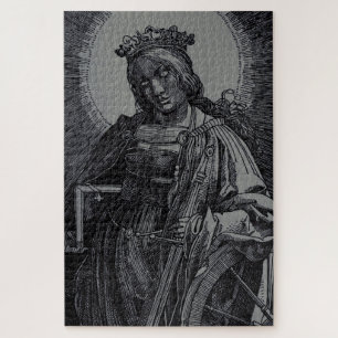 Puzzle Santa Catalina de Alejandría por Lucas van Leyden