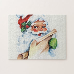 Puzzle Santa Claus con su lista de Navidades