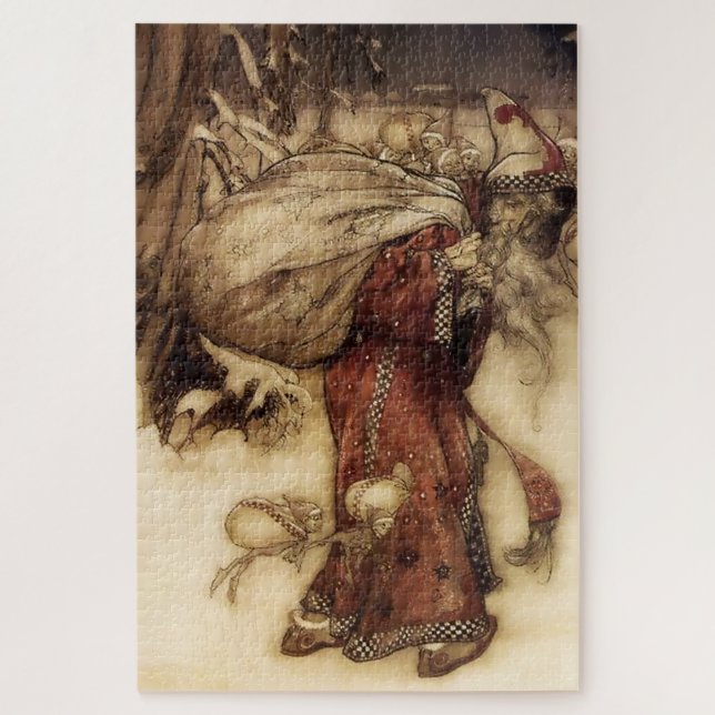 Puzzle “Santa Claus” de Arthur Rackham (Vertical)
