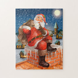 Puzzle Santa Claus en la azotea