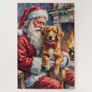 Puzzle Santa Claus Nova Scotia Duck Tolling Retriever