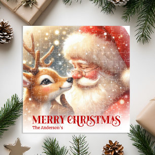 Puzzle Santa Claus Rudolph Alegre Navidad Niños Personali
