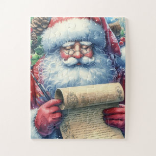 Puzzle Santa Claus Vintage Diversión Familiar