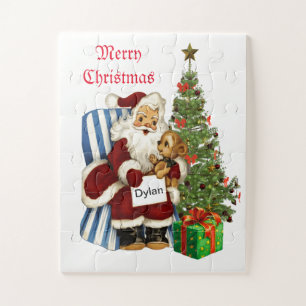 Puzzle Santa Claus Vintage Sobredimensionado