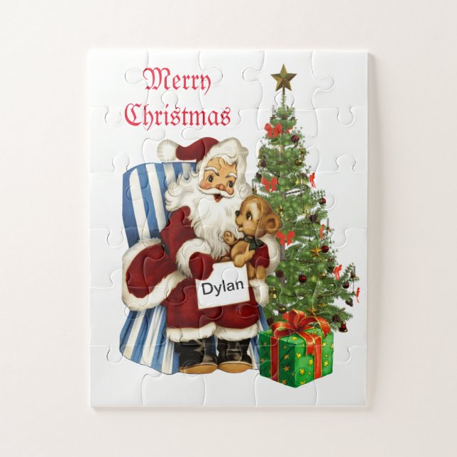 Puzzle Santa Claus Vintage Sobredimensionado (Vertical)