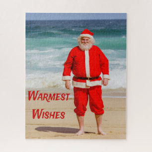 Puzzle Santa Cláusula en Beach Warmest Desearía un humor