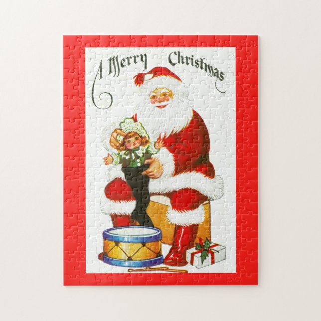 Puzzle Santa con juguetes (Vertical)