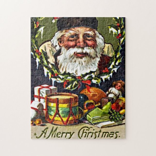 Puzzle Santa con regalos para Navidades (Vertical)