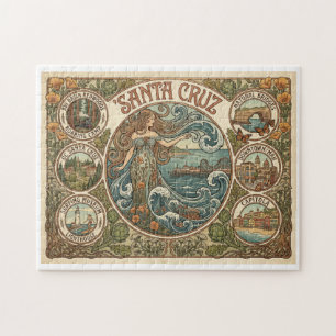 Puzzle Santa Cruz California Art‑Nouveau Costa