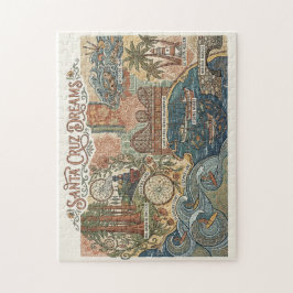 Puzzle Santa Cruz California Dreams Map  Surfing Coast