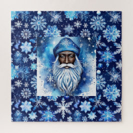 Puzzle Santa en azul