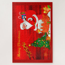 Puzzle Santa en la chimenea