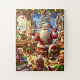 Puzzle Santa en su taller 30 piezas sobredimensionadas
