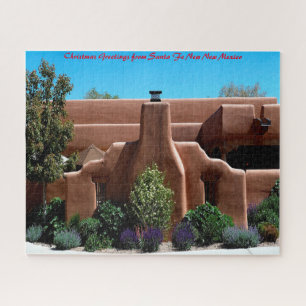 Puzzle Santa Fe Nuevo México. Saludos de Navidad