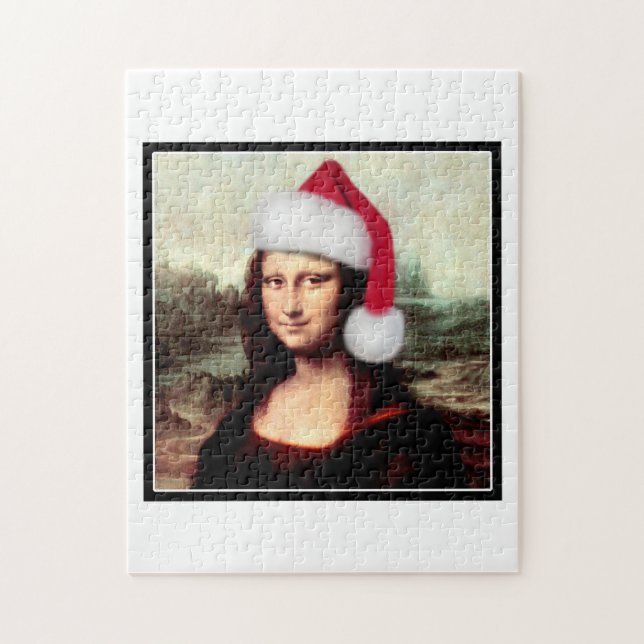 Puzzle Santa Hat, Navidades de Mona Lisa (Vertical)