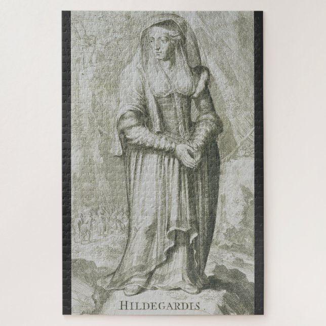 Puzzle Santa Hildegarda de Bingen Arte Místico Medieval (Vertical)