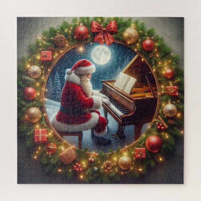 Puzzle Santa Jugando Piano (Vertical)
