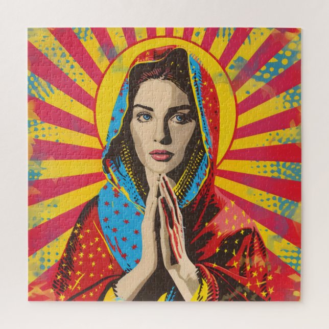 Puzzle Santa María Religión Pop Art (Vertical)