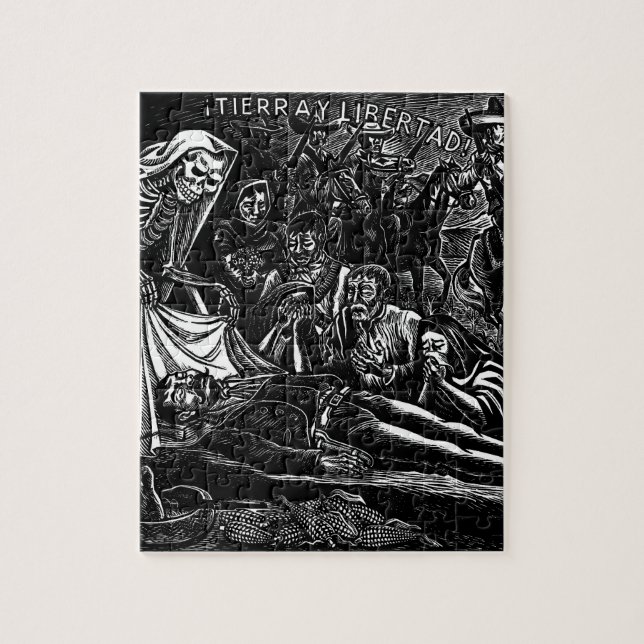 Puzzle Santa Muerte y el soldado C. México 1951 (Vertical)