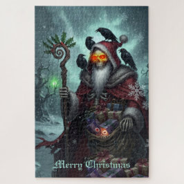 Puzzle Santa Oscura de las sombras - Esqueleto de Navidad