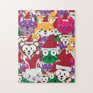 Puzzle Santa Spike y sus amigos Navidades de animales Jig