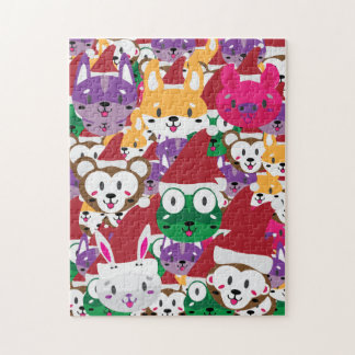 Puzzle Santa Spike y sus amigos Navidades de animales Jig