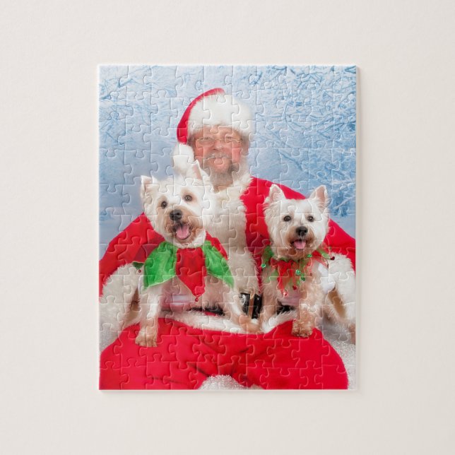 Puzzle Santa Westies (Vertical)