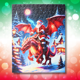 Puzzle Santa y Dragon en la víspera de los Navidades