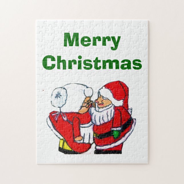 Puzzle SANTA Y LA SRA. NAVIDADES de CLASE KISS rompecabez (Vertical)