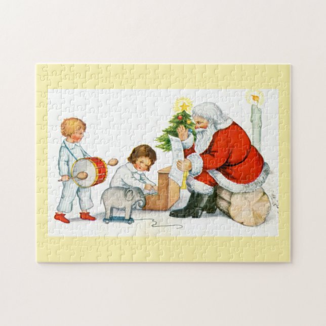 Puzzle Santa y los niños (Horizontal)