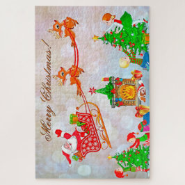 Puzzle Santa y los renos