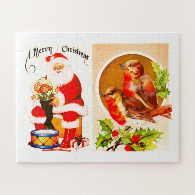Puzzle Santa y roba Feliz Navidad (Horizontal)