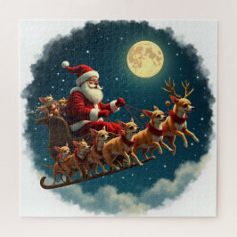 Puzzle Santa Y Su Sleigh Expulsado Por La Tripulación De 