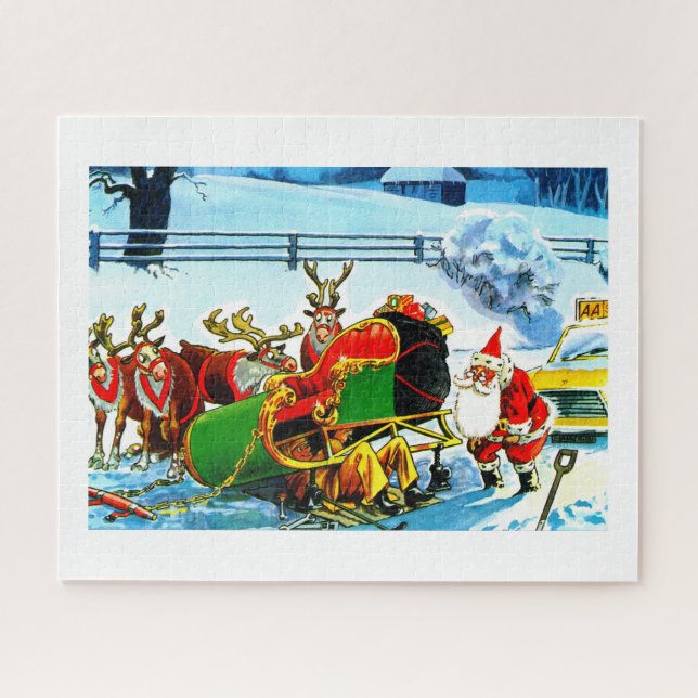 Puzzle Santa y su trineo (Horizontal)
