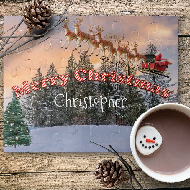 Puzzle Santa y sus renos personalizados (Subido por el creador)