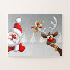 Puzzle Santa y sus renos Rudolph Easy