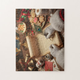 Puzzle Santas Naughty and Nice List Christmas Desk Scene