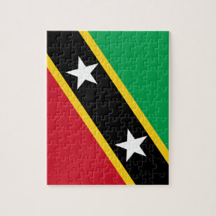 Puzzle Santo San Cristobal y bandera nacional del mundo