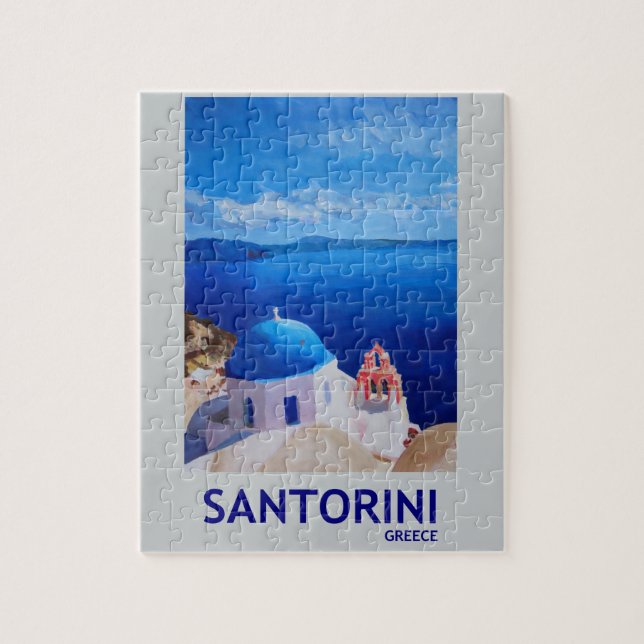 Puzzle Santorini azul, Grecia - visión desde Oia (Vertical)