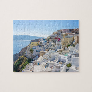 Puzzle Santorini Grecia - Día de verano soleado en Santo