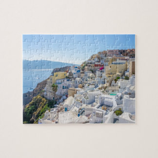 Puzzle Santorini Grecia - Día de verano soleado en Santor